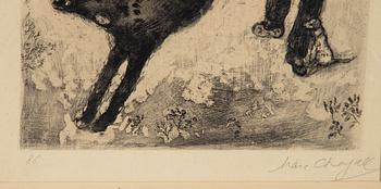 Marc Chagall, "L"Ane et le chien", ur Les fables de la Fontaine.