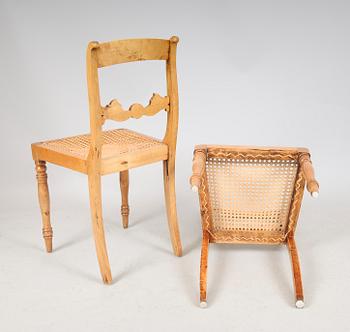STOLAR, 6 st, Biedermeier, 1800-talets mitt.
