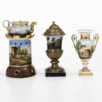 Service, 23 pieces, porcelain, Empire, first half of the 19th century.