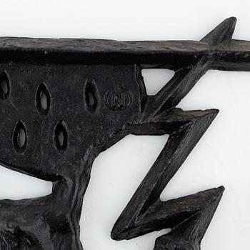 Olle Hermansson, a cast iron fire screen, Husqvarna.