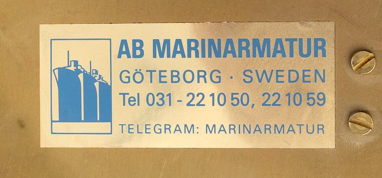 A pair of wall lamps, Onedin, AB Marinarmatur Gothenburg, late 20th century.