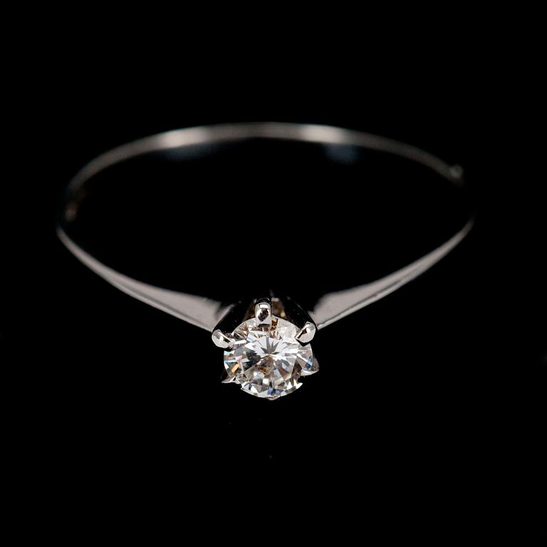 RING, vitguld 18K, briljantslipad diamant ca 0,15 ct, A. Tillander 1991.