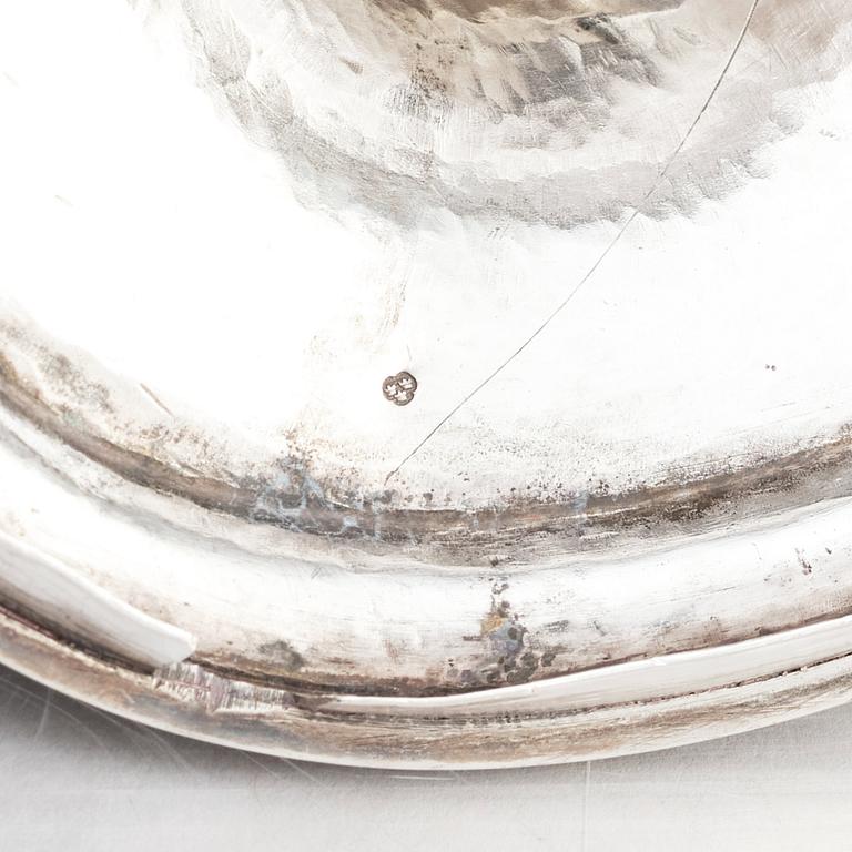 A Swedish silver suger bowl with lid, mark of Olof Sohlberg, Falun 1835.