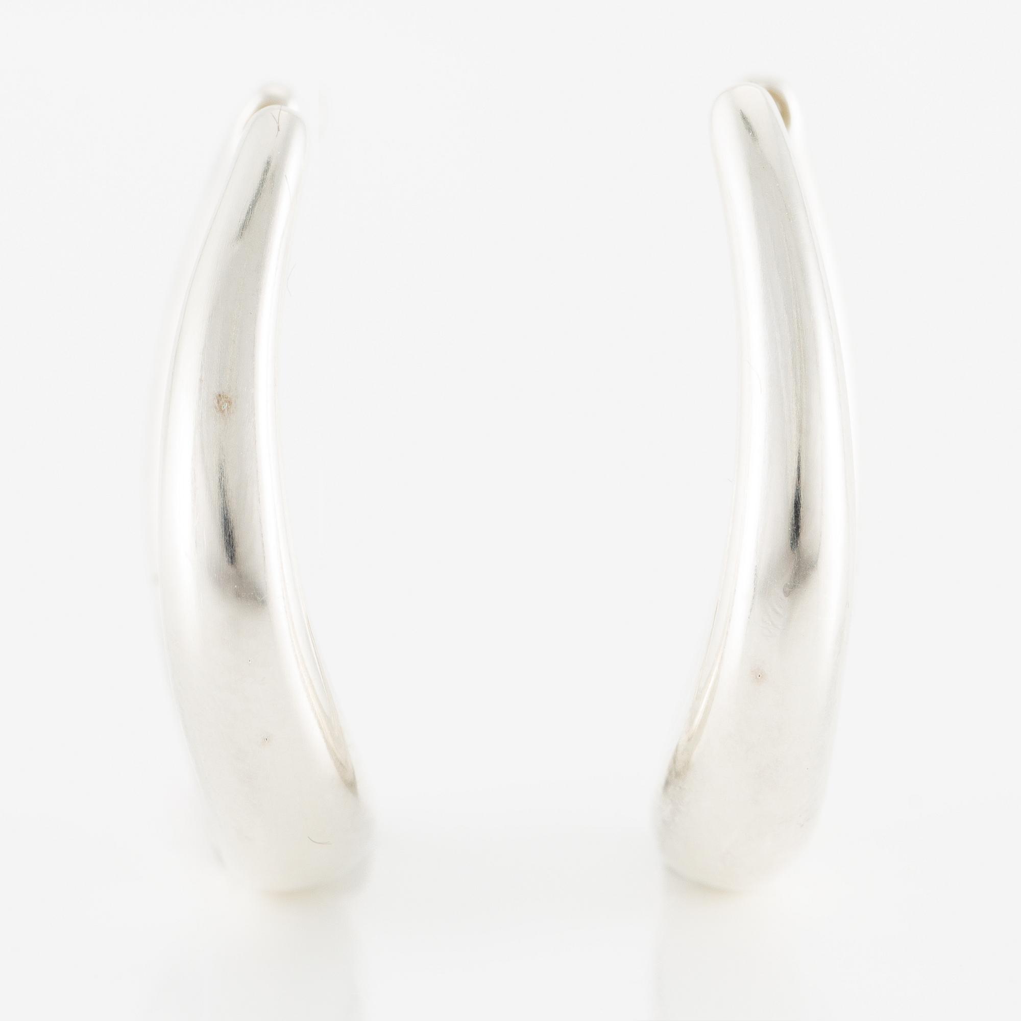 A pair of earrings, sterling silver, by Georg Jensen.