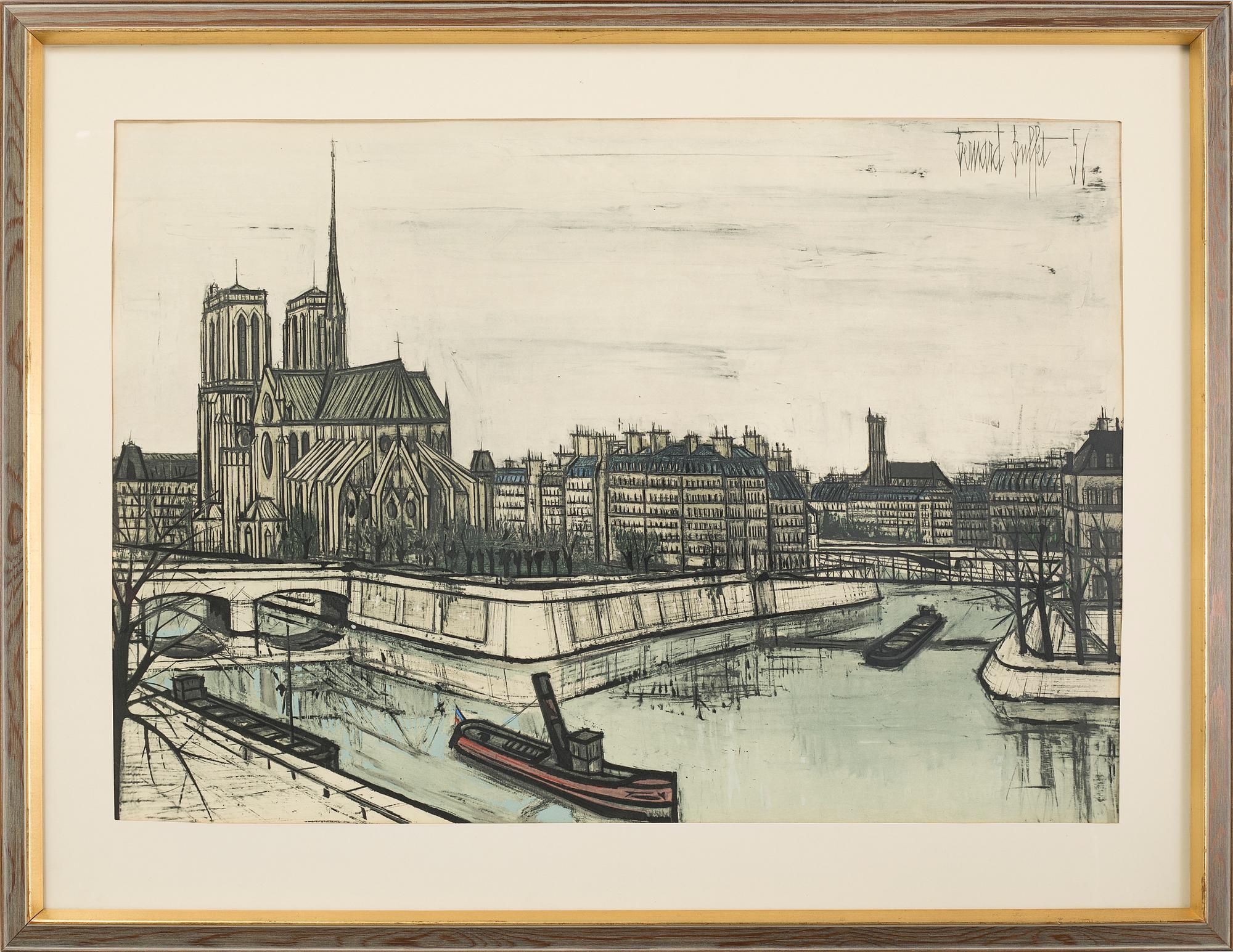 color lithograph, signed and dated -56 in the print.