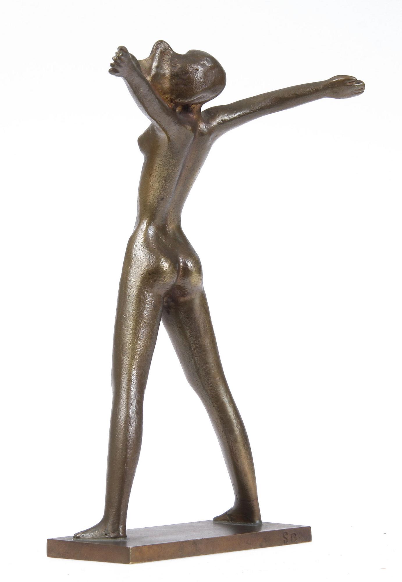 SKULPTUR, brons, Stig Blomberg, sign.