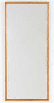 An oak mirror, Eriksmålaglas, 1950's/60's.