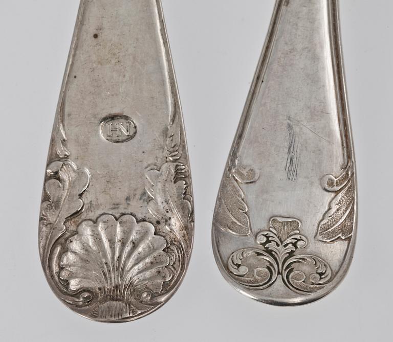 MATSKEDAR, 5+1, silver, 1800-tal, Sverige.