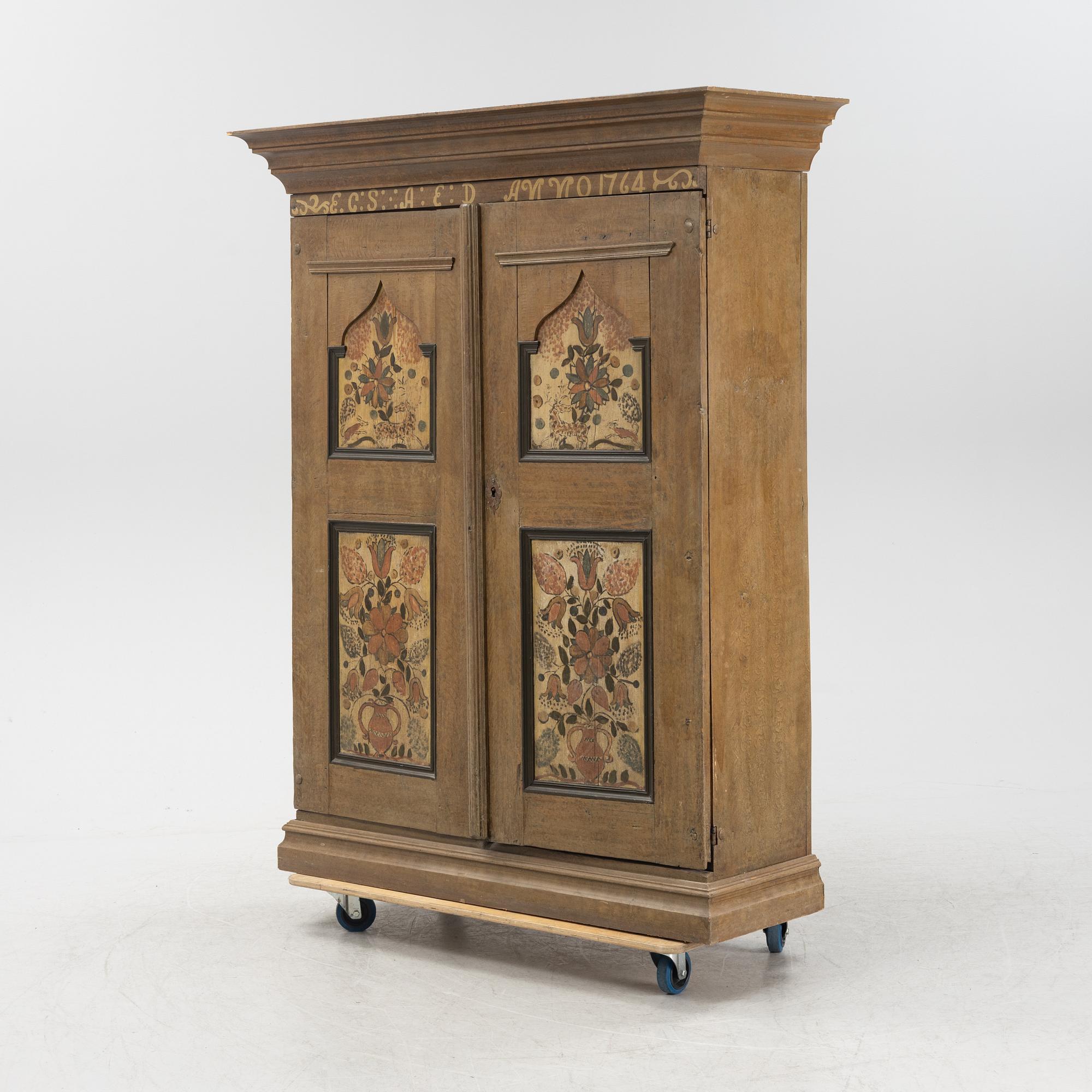 A painted 18th century cabinet.