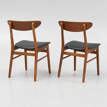 Six chairs, Farstrup, Denmark, 1960's.