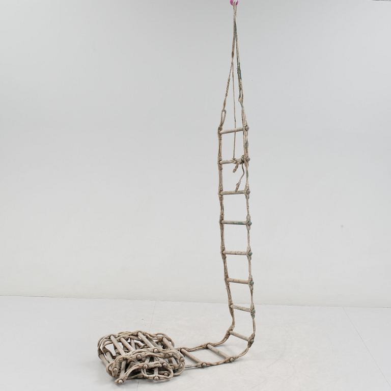 SKEPPSSTEGE, trä och rep, 1900-talets första hälft.