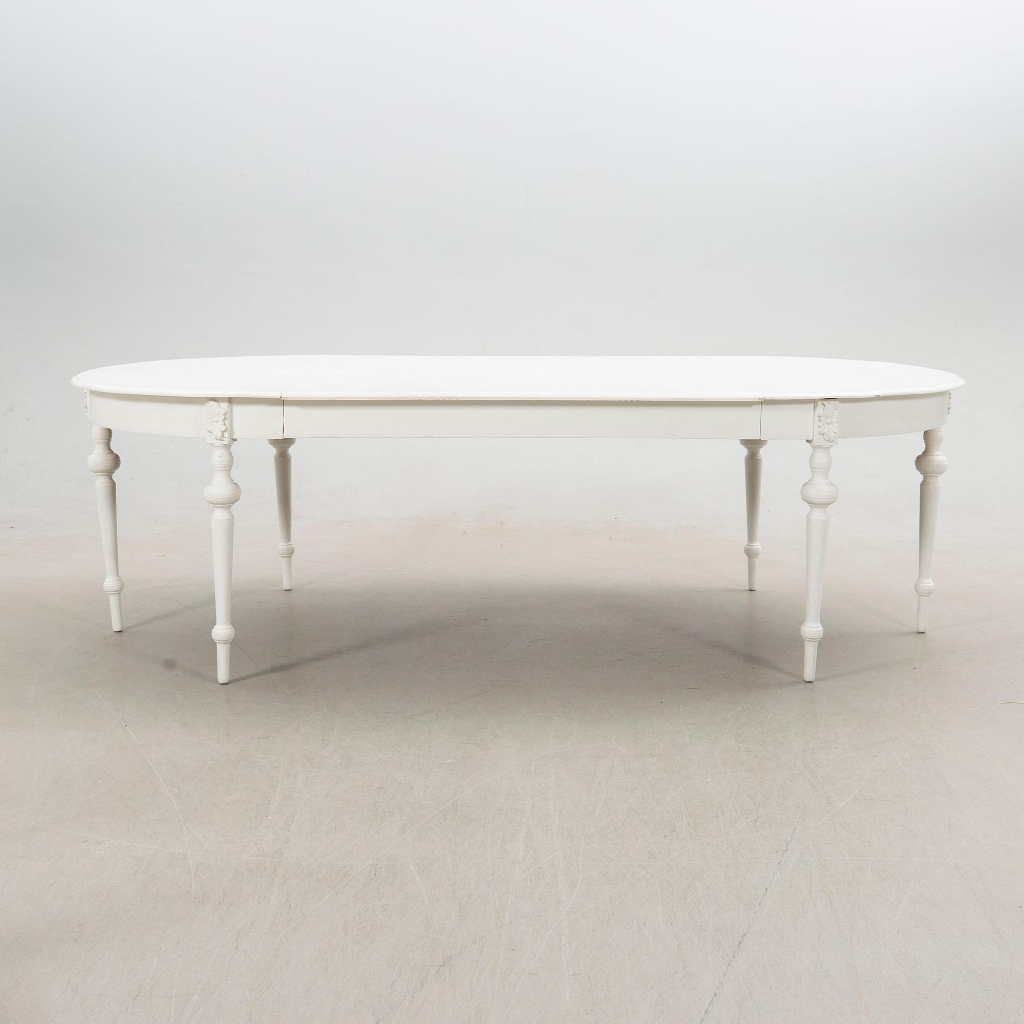 Dining group, 7 pieces, Gustavian style, late 20th century.