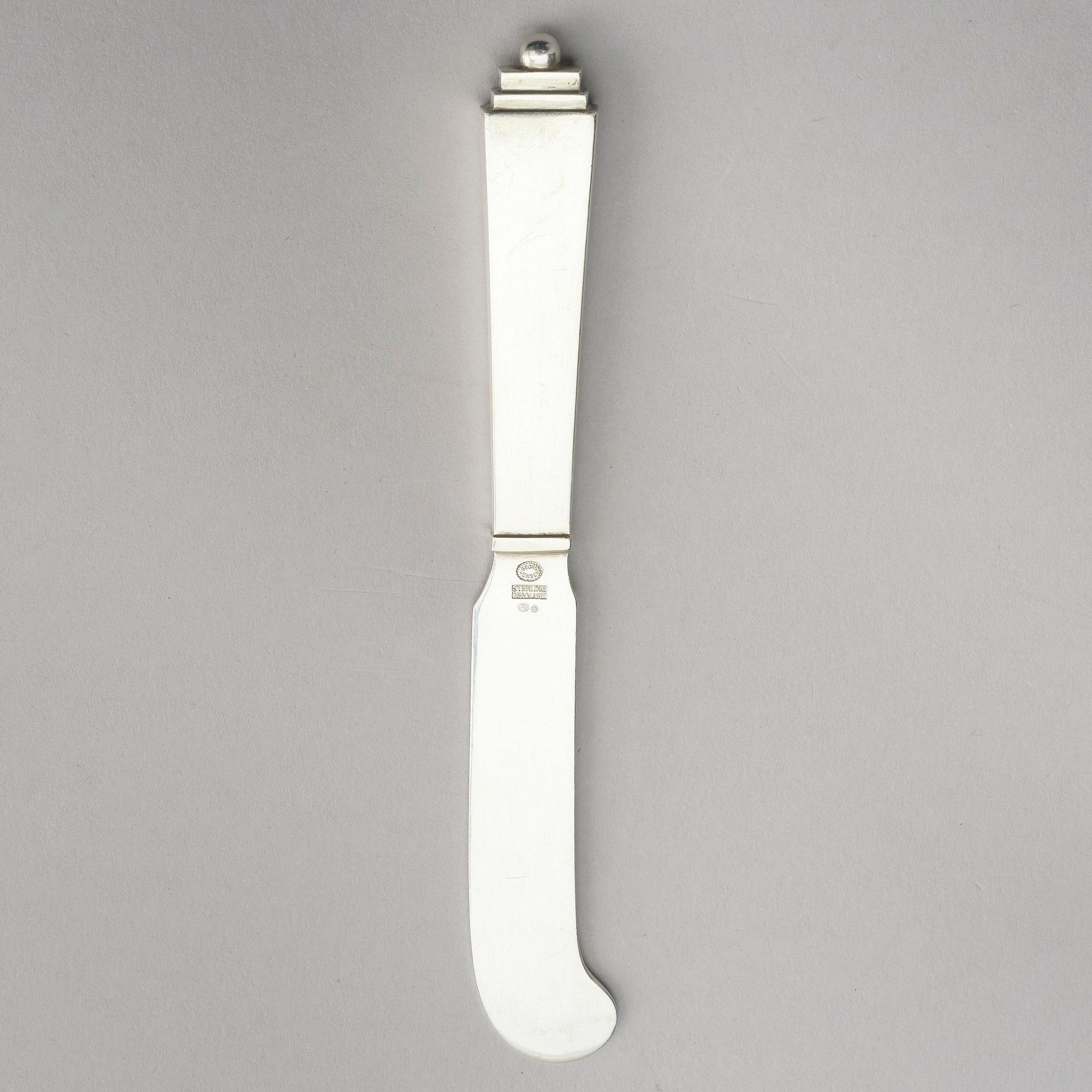 Georg Jensen, a set of 99 pieces of sterling silver flatware, model 'Pyramide', design Harald Nielsen, Copenhagen 1933-1977.