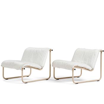 55. Yrjö Kukkapuro, a pair of 'Remmi' easy chairs, Avarte, Finland, 1960-70s. Provenance Yrjö Kukkapuro.