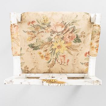 Karmstolar, ett par, Lindome, omkring år 1800, sengustavianska.