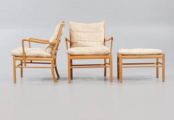 OLE WANSCHER, karmstolar, ett par "Colonial Chair, PJ 149", Poul Jeppesen, Danmark, 1900-talets andra hälft.