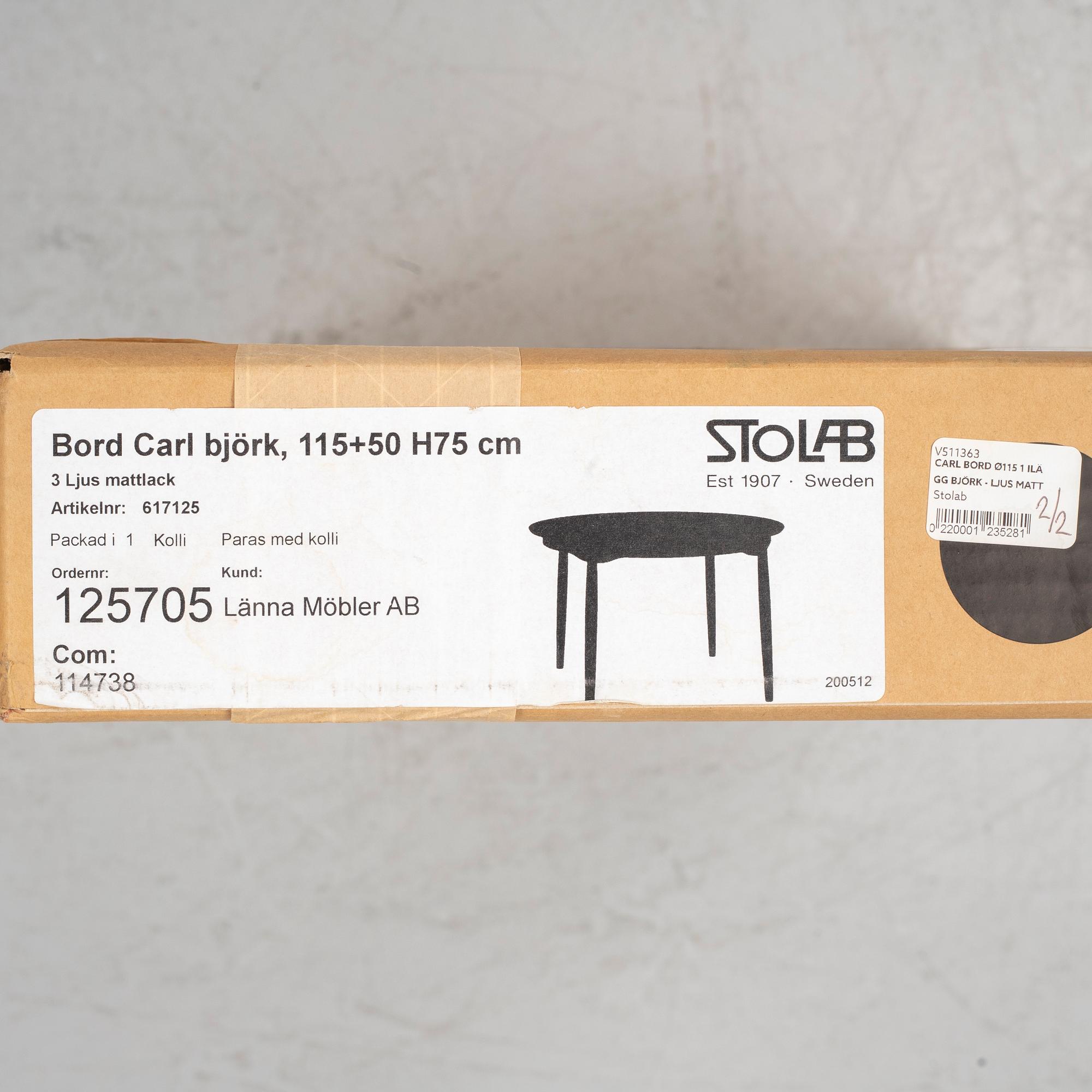 Marit Stigsdotter, matbord, "Carl", Stolab, 2020.