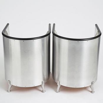 Mats Theselius, a pair of "Aluminiumfåtölj" armchairs, Källemo, Värnamo.