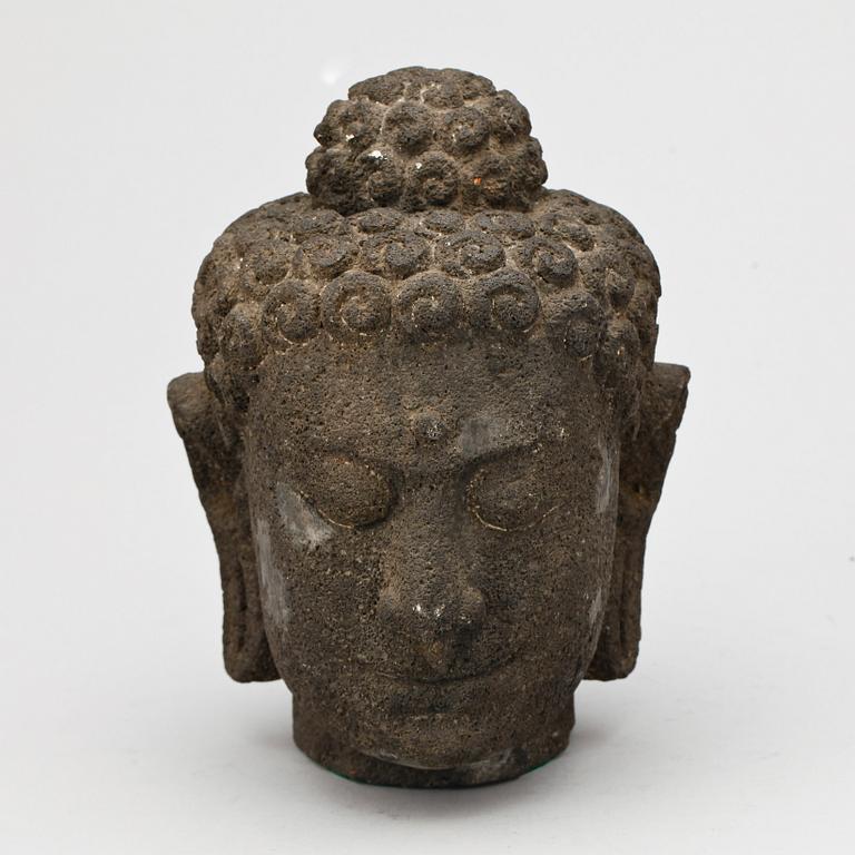 HUVUD, lavasten, orientalisk.