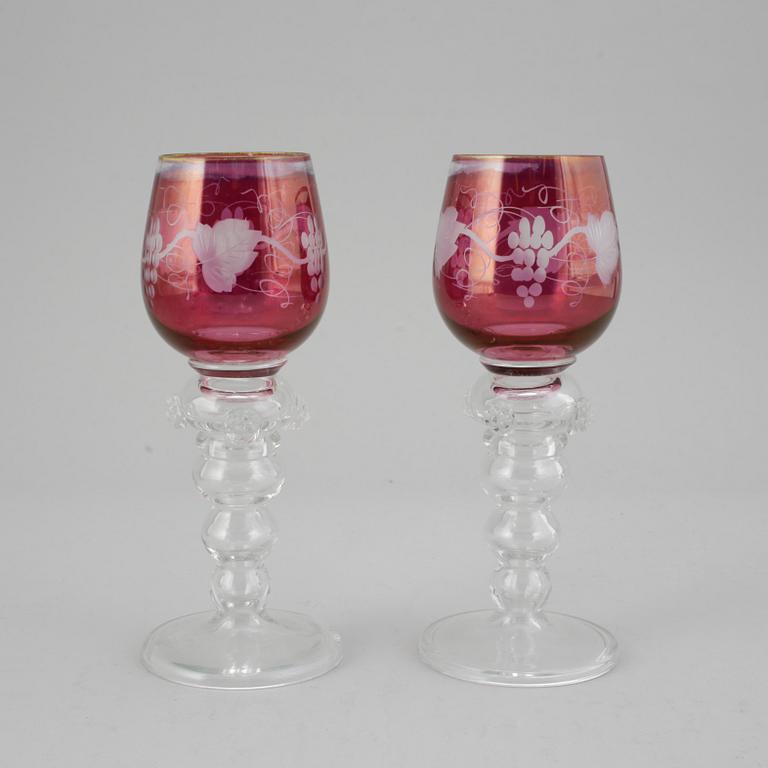Remmare, 8 st, glas, 1900-tal.