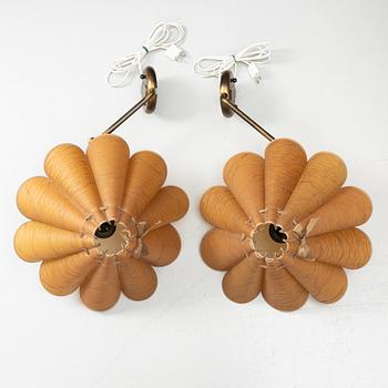 Vägglampor, ett par, Rejmyre Armaturfabrik (RAF), 1900-talets senare del.