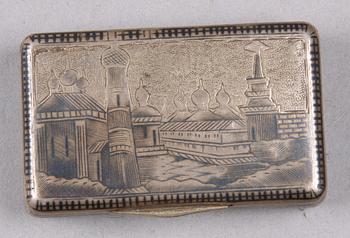 SNUSDOSA, silver, Ryssland, otydl årtal 183?.