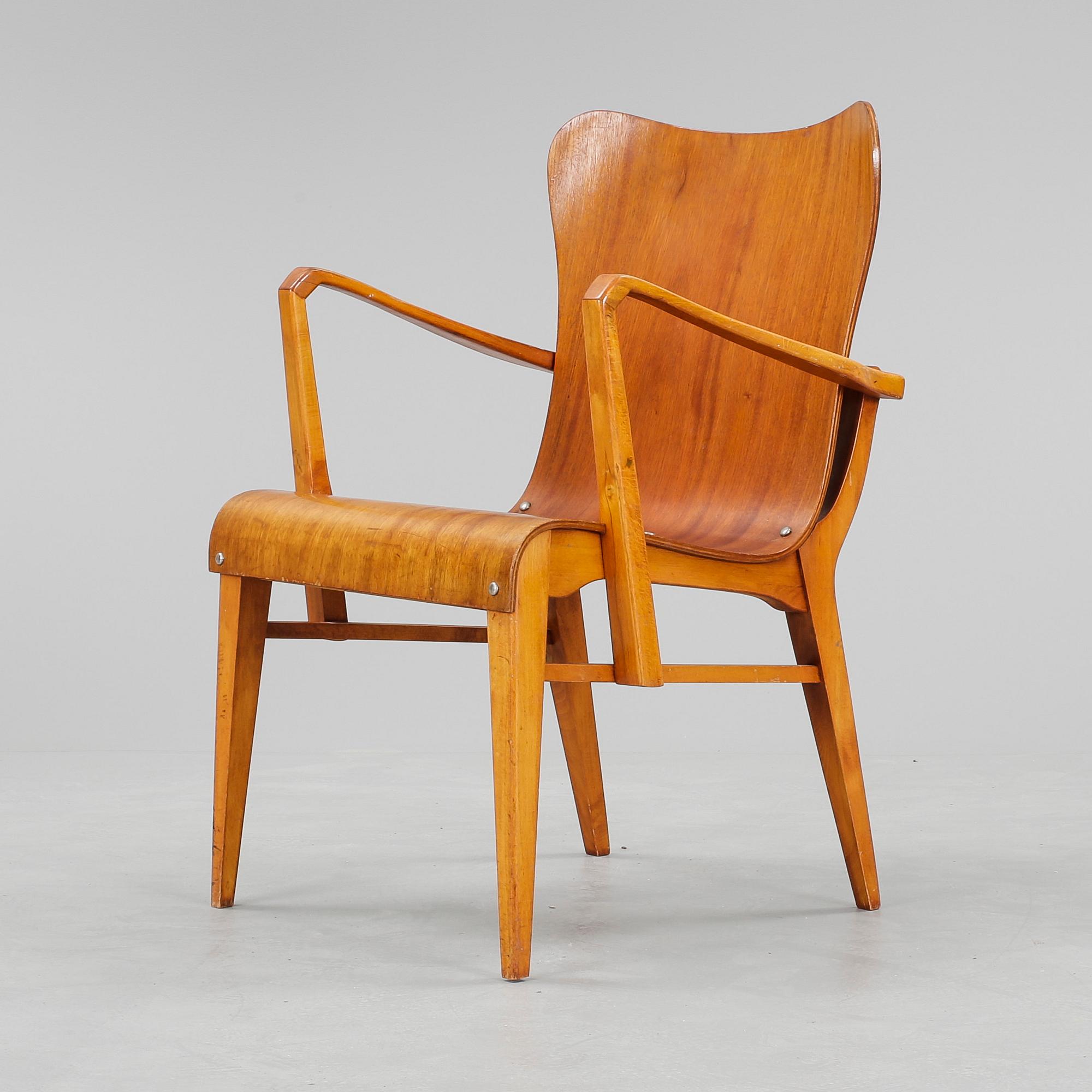 KARMSTOL, Axel Larsson, Svängsta stilmöbler, 1950-tal.