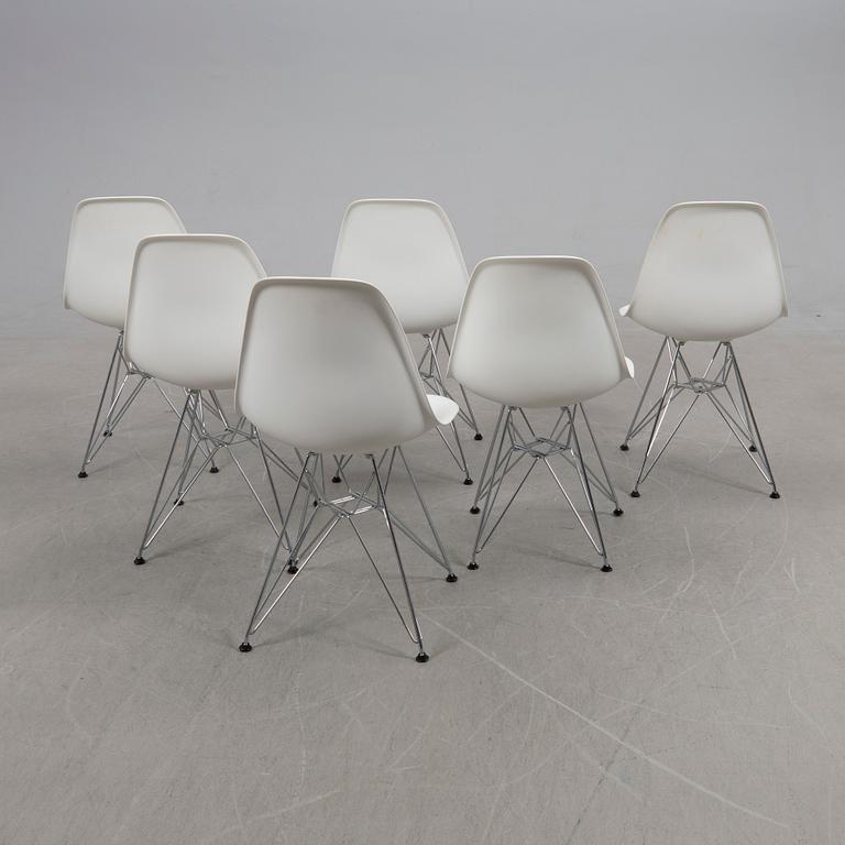 Charles & Ray Eames, chairs, 6 pcs, "Plastic chair DSR", Vitra, 2016.