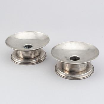 A pair of swedish pewter candlesticks, GAB 1939.