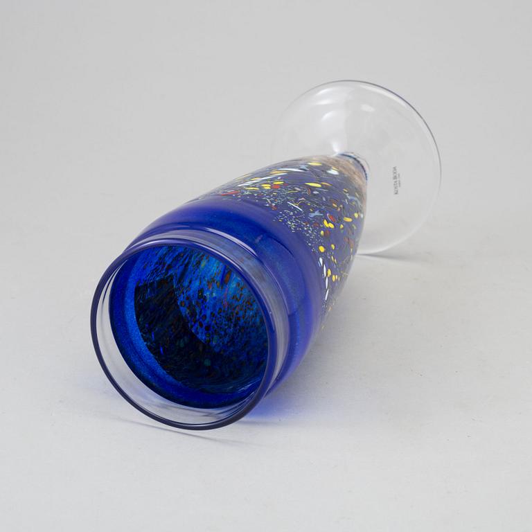 a glass vase for Kosta Boda Artist Collection, signed.