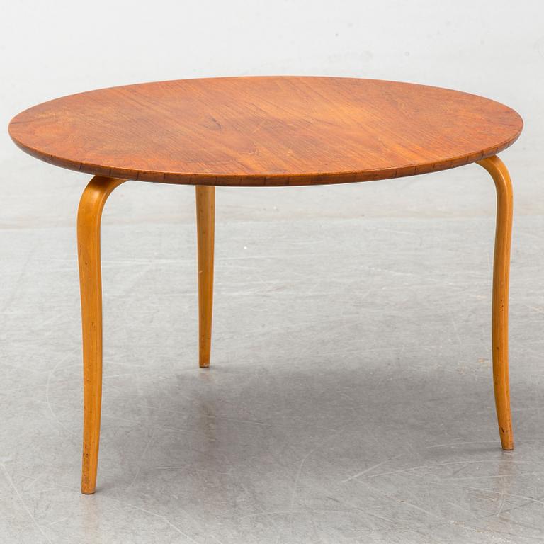 Bruno Mathsson, an 'Annika' teak and birch coffee table, Firma Karl Mathsson, Värnamo.