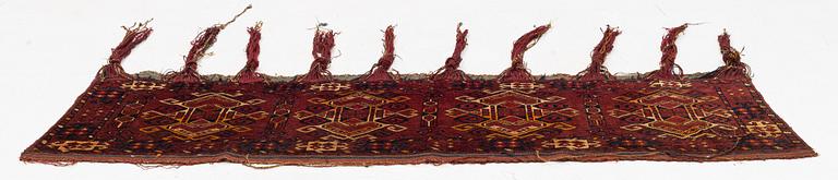 Antique Turkmen trapping, circa 189 x 48 cm.