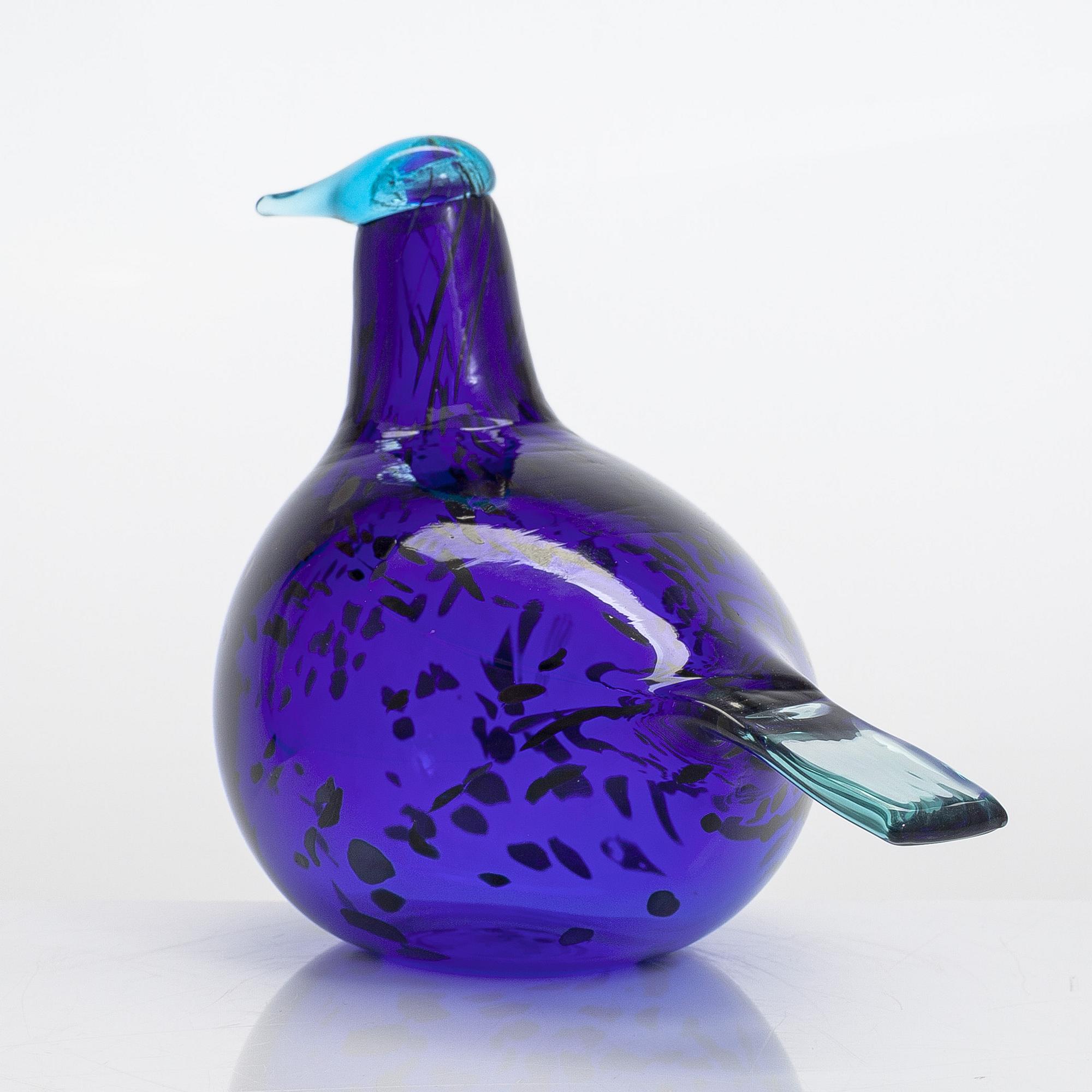 Oiva Toikka, glass bird, signed O. Toikka Iittala, Vantaa - Vanda. Year 2002.