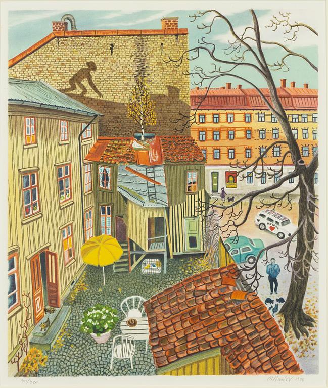 Mona Huss Walin, Inner Courtyard, Majorna, Gothenburg.
