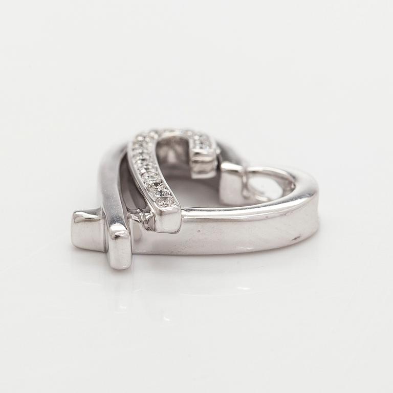 Hänge, 14K vitguld, briljantslipade diamanter.