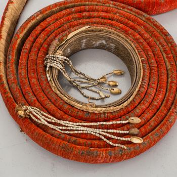 A "TEVAU", FEATHER CURRENCY ROLL, SANTA CRUZ, SOLOMON ISLANDS.