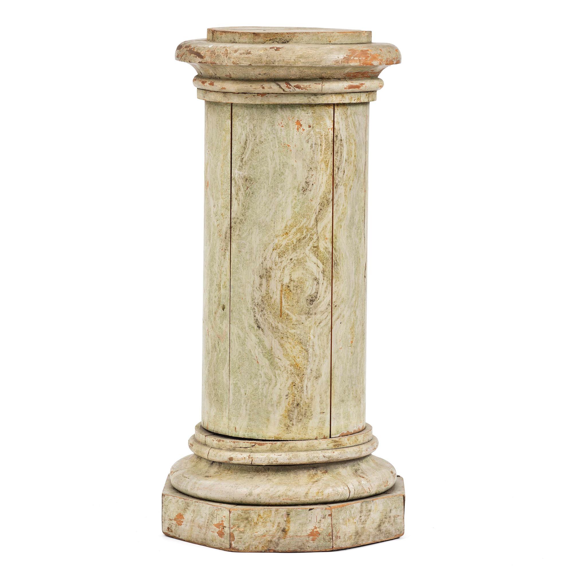 A Swedish Empire marbled column, first part 19th century.