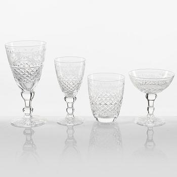 Fritz Kallenberg, a 45-piece 'Elvira Madigan' glass service, Kosta.