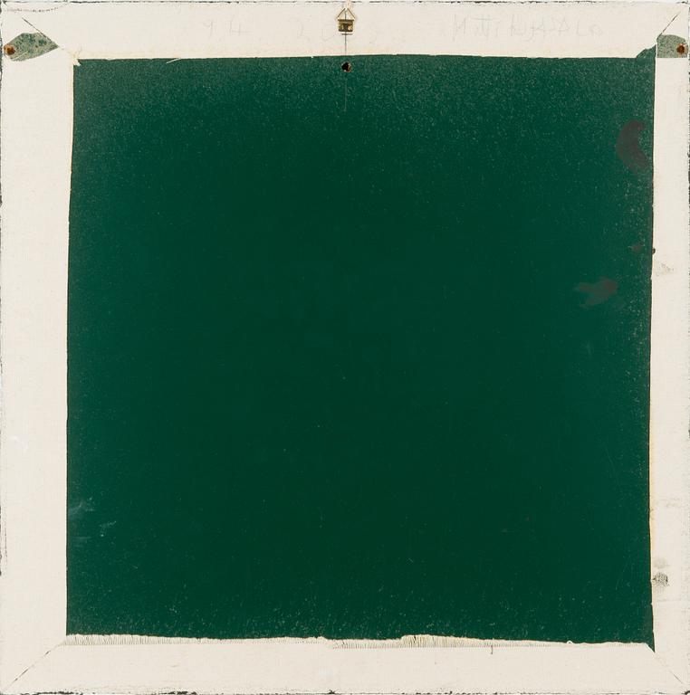 Matti Kujasalo, acrylic on canvas laid on board, signed and dated 9.4.2002 verso.