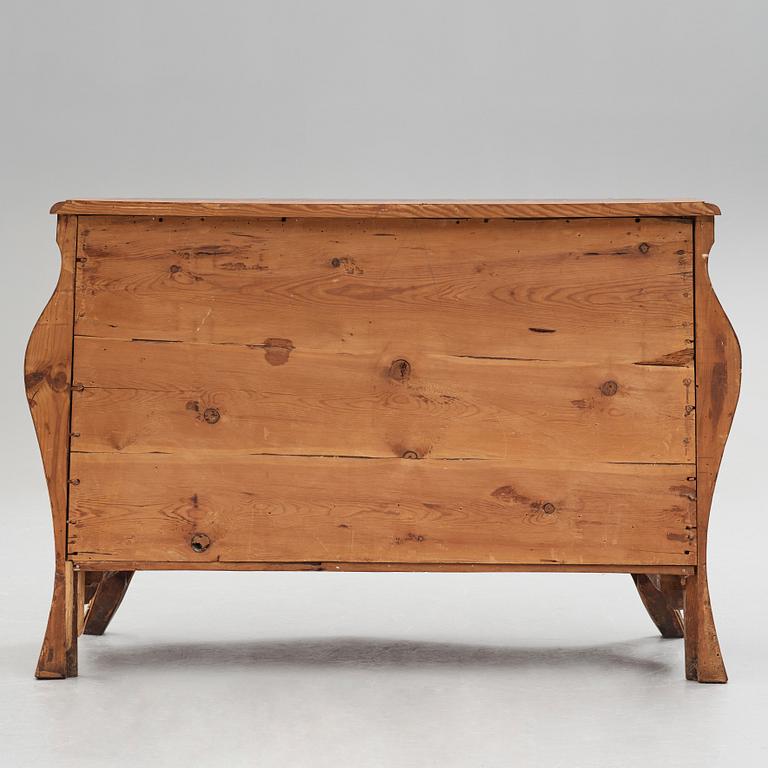 A Swedish Rococo 18th century commode attributed to N. Korp.