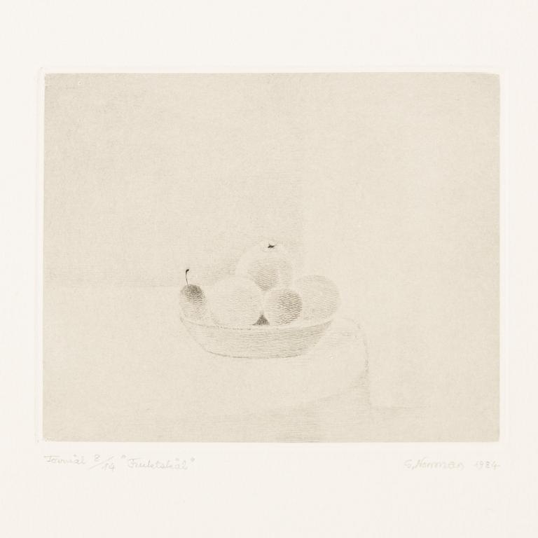 Gunnar Norrman, Drypoint etchings, 9, signed and numbered.