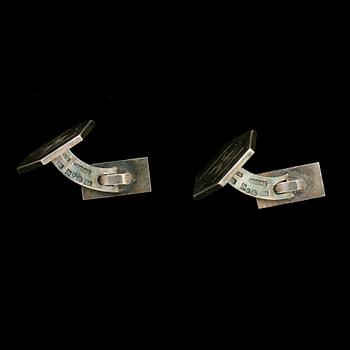 MANSCHETTKNAPPAR, sterlingsilver, Wiwen Nilsson, Lund, 1944. Vikt ca 16 g.