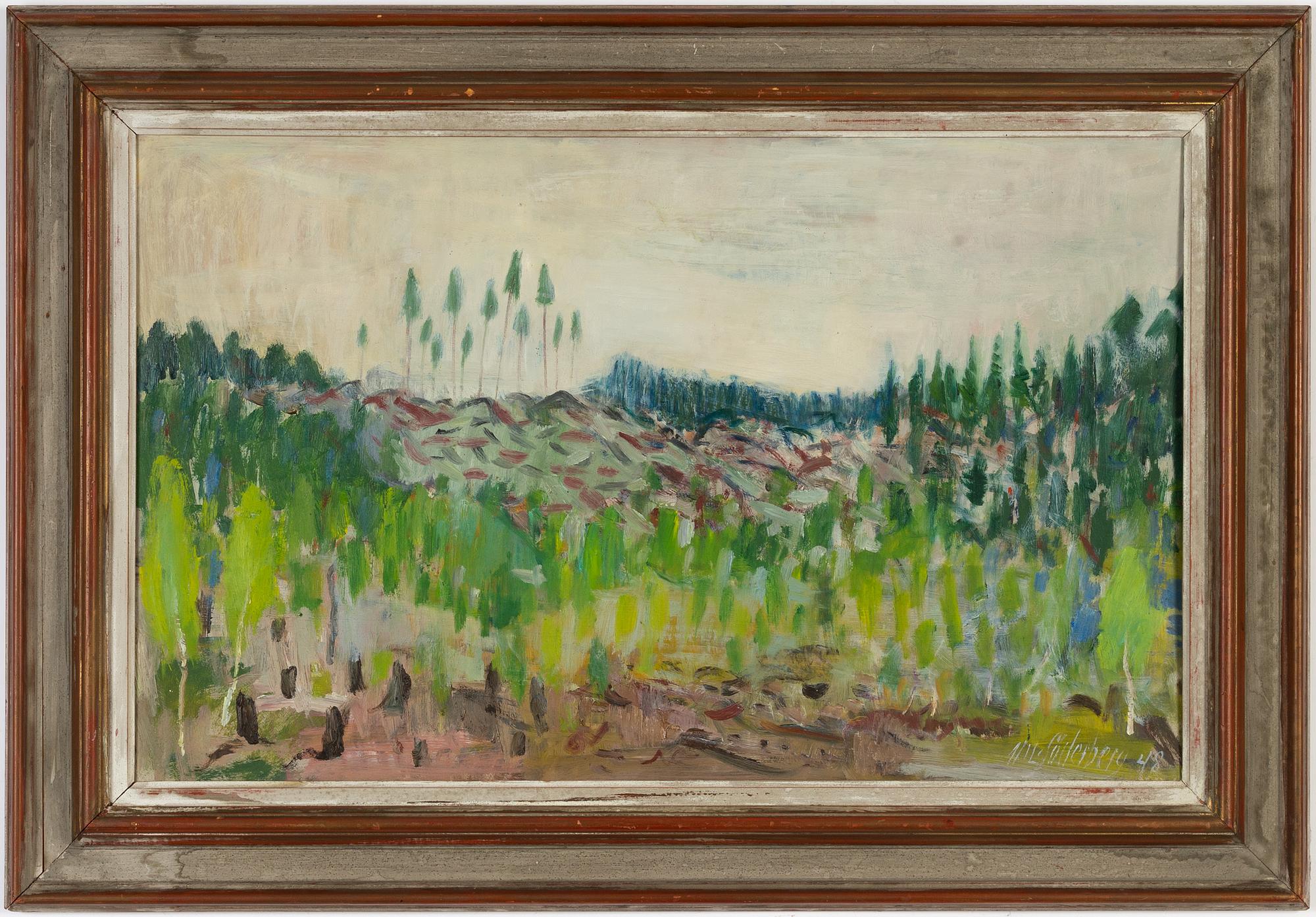 Nils Söderberg, oil on panel, signed and dated -49.