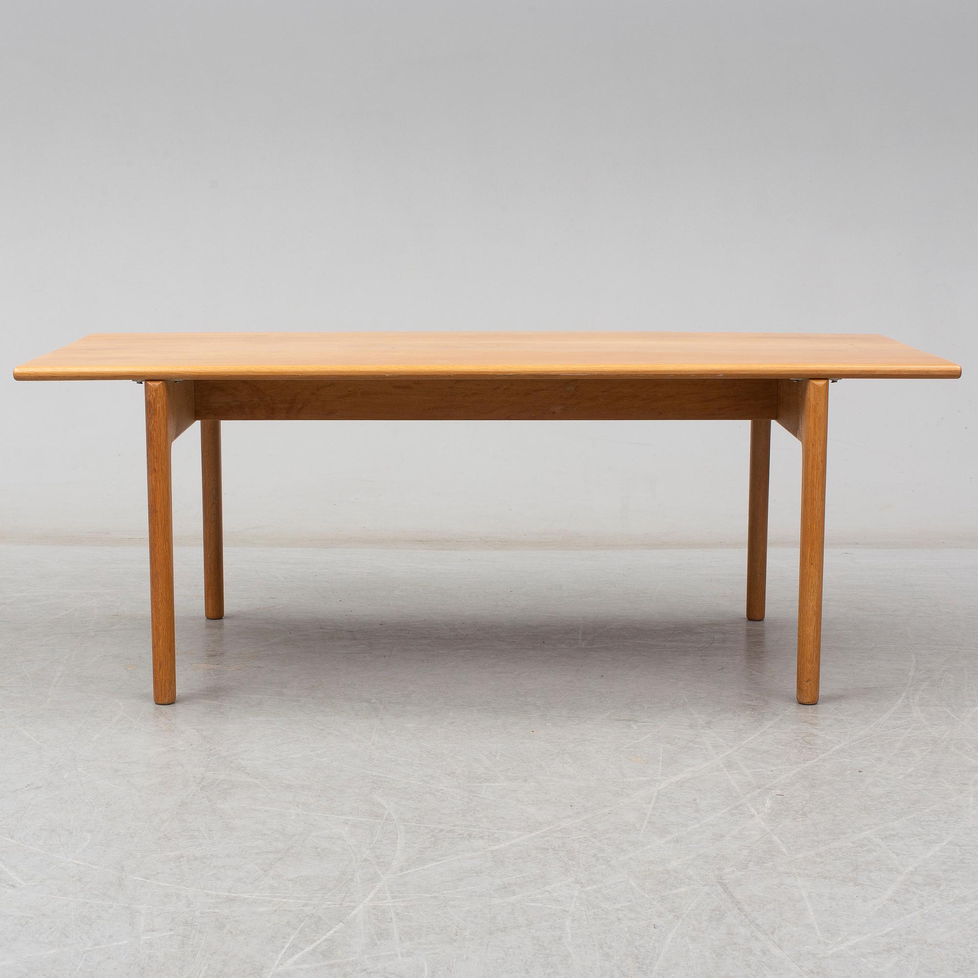 A second half of the 20th century oak coffee table by Hans J Wegner, Andreas Tuck, Denmark.
