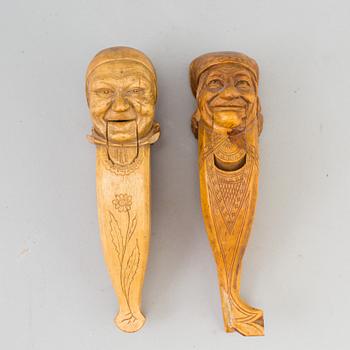 a pair of nutcrackers from the 20th century.