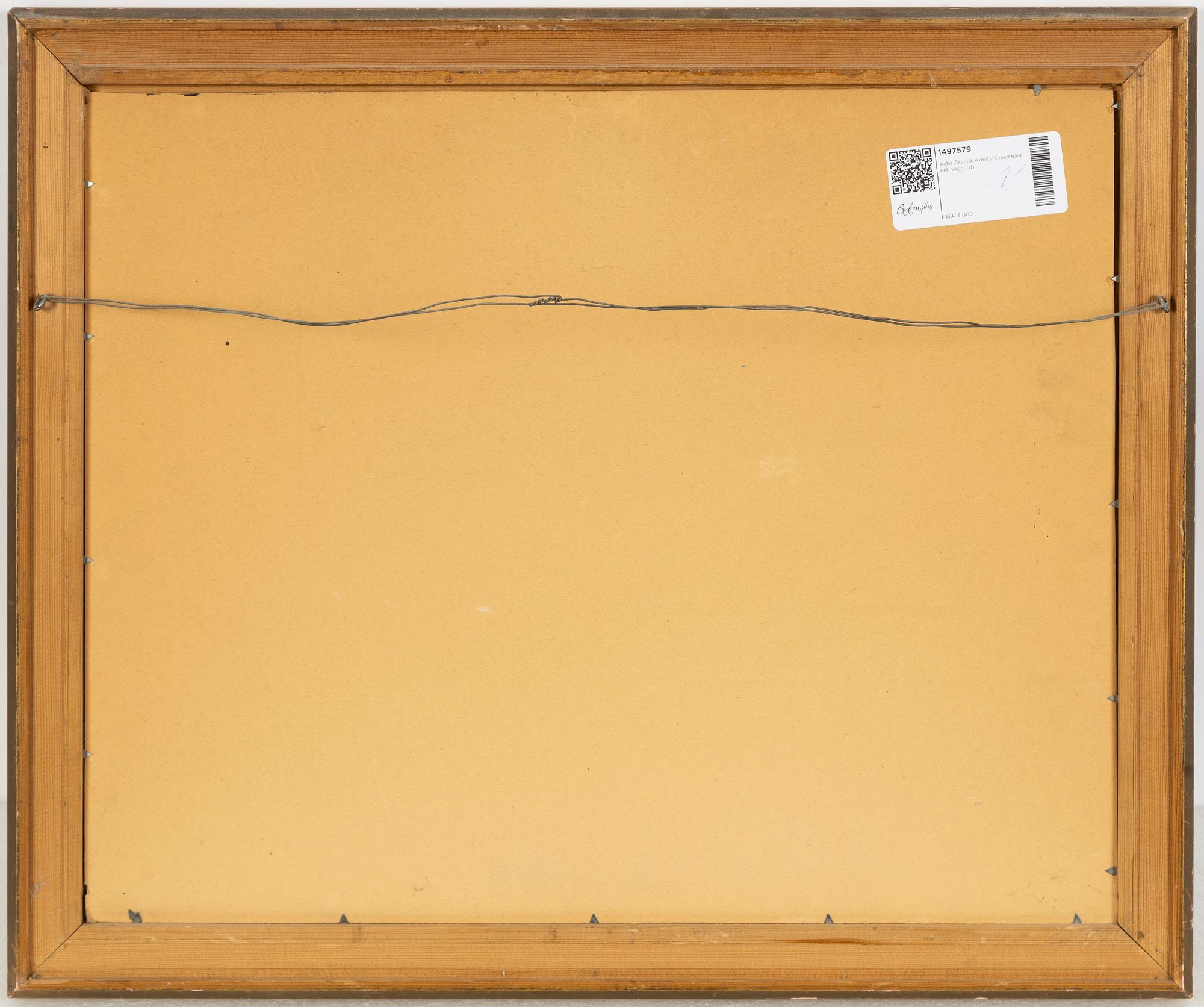 Acke Åslund, Arbetare med häst och vagn.