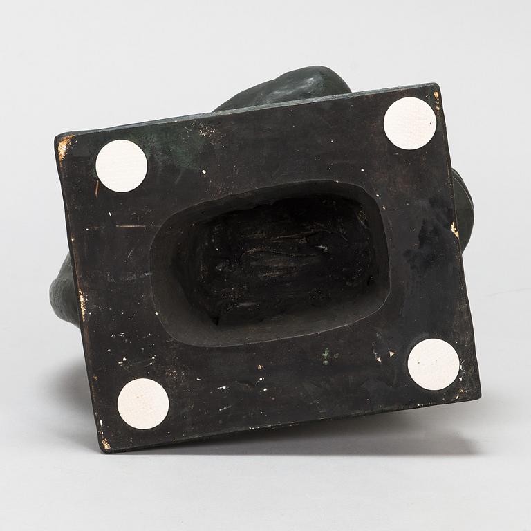 Ivar Johnsson, a painted plaster sculpture, signed.