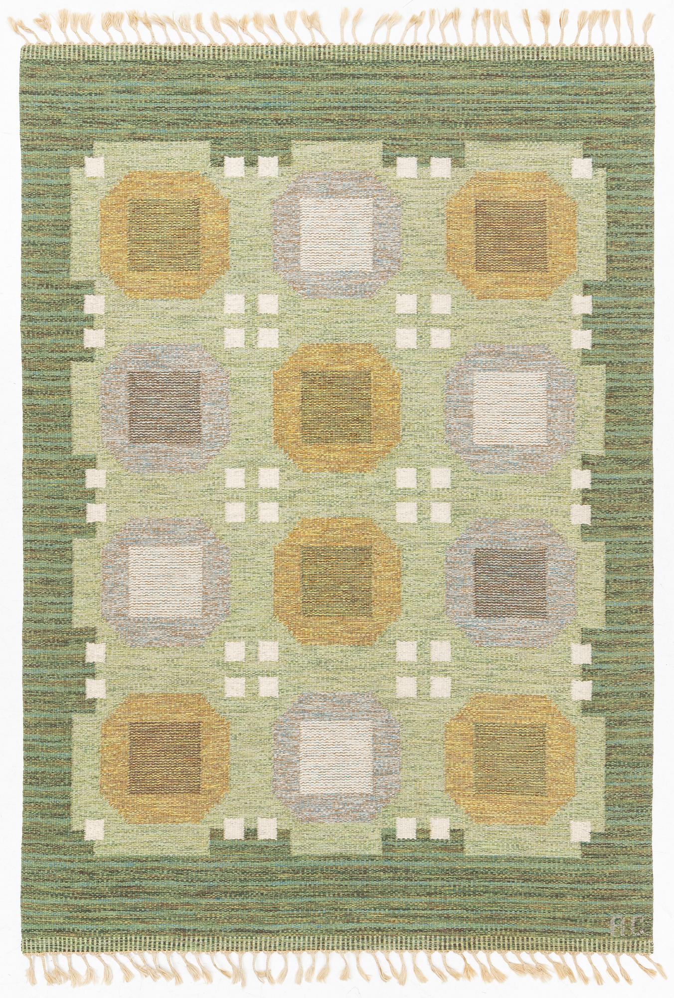 Rakel Carlander, matta, rölakan, ca 245 x 170 cm. signerad RC.