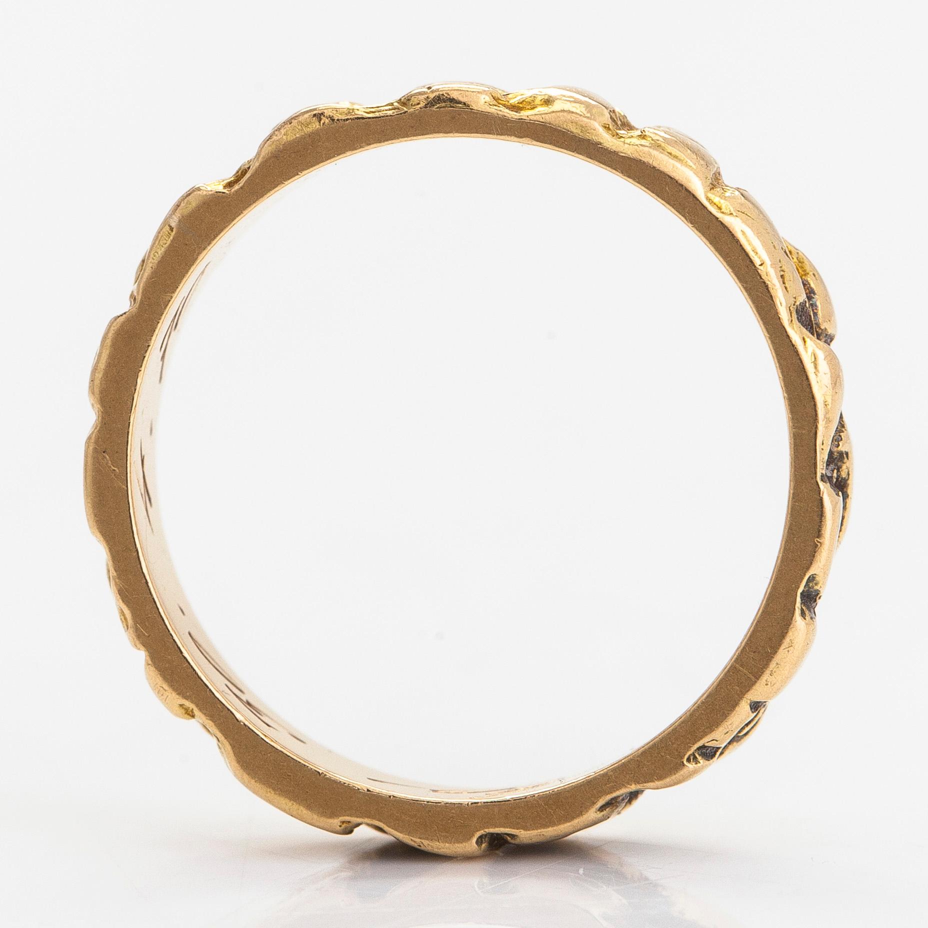 Björn Weckström, an 18K gold ring. Lapponia 1970.