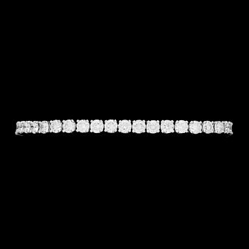 A brilliant cut diamond bracelet, tot. 10.19 cts.